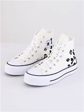 Converse Womens Chuck Taylor All Star Lift Print - Egret Beige / Coastal - 8