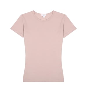 Sunspel Womens Classic T-Shirt Shell Pink