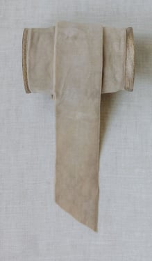 Hand Dyed Velvet Ribbon - Wide -47.5-50mm / 2" / Latte