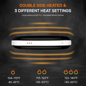Winter Mini Hand Warmer with 2400mAh USB Rechargeable Power Black