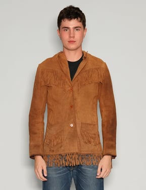 Brown Suede Tassel Cowboy Jacket