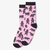 Pink Wild Bears Women's Crew Socks