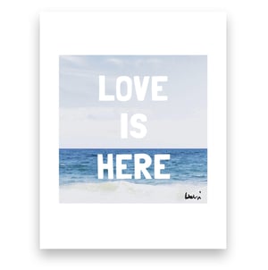 Love is Here Beach Mini Art Print