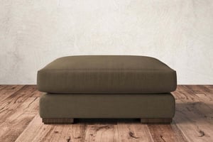 nkuku Guddu Large Dining Footstool | Make To Order | Brera Linen Chesnut | No Colour