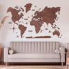 Wooden World Map Oak