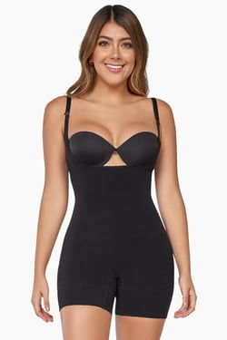 Shapewear Bodysuit Second Skin Hip Hugger - Black / 2XL