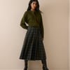 Khaki Wool Saddle Lily Cardigan