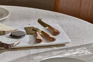 nkuku Maram Cheese Knife Set Set Of 3 | Serveware | Natural/Gold