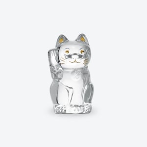 Cat Maneki Neko Figurine S - Gold | Baccarat