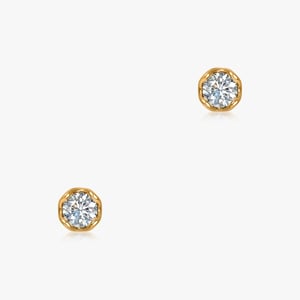 Lotus Petals Diamond Stud Earrings - 0.30 CT