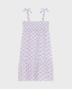 Vilebrequin - Girls Organic Cotton Voile Dress Micro Ronde Des Tortues - Dress - Gloss - White - Size 14
