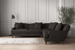 nkuku Deni Large Corner Sofa | Make To Order | Brera Linen Espresso