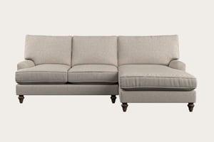 nkuku Marri Large Right Hand Chaise Sofa | Make To Order | Brera Linen Natural | No Colour