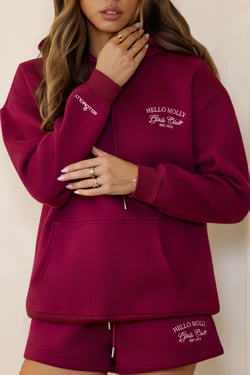 BASE Girls Club Slip On Hoodie Berry