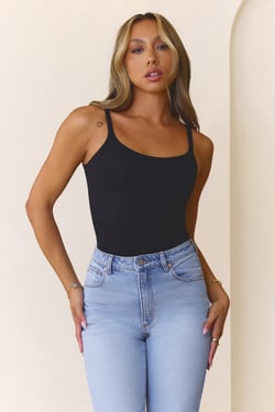 BASE Luxe Rib Weekender Cami Top Black