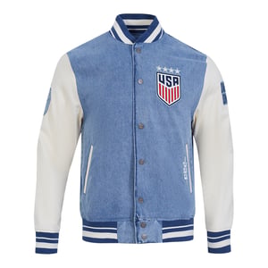 Unisex Pro Standard USWNT Varsity Blues Denim Jacket / 2X