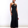 Black Hardware Halterneck Jumpsuit - 20