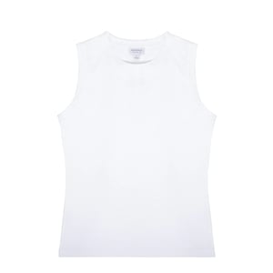 Sunspel Womens Boy Fit Tank T-Shirt White