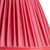 25cm scalloped shade in Ruby silk with velvet tape