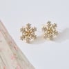 Snowflakes Earrings Gold