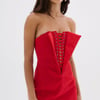 AKIRA Chauntelle Lace Up Mini Dress | Size Large