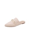 DREAM PAIRS Buckle Pointed Toe Flat Mules