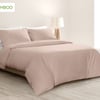 QE Home Bamboo Cotton Duvet Cover, Bamboo Cotton in Frosted Berry, Pink, King
