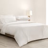 QE Home Bamboo Cotton Duvet Cover, Bamboo Cotton in White, Double