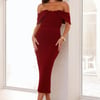 Need A Reason Midi Dress Maroon