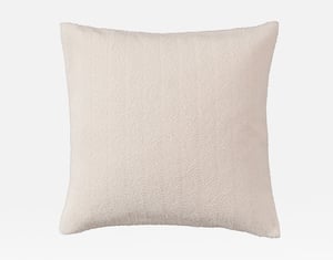 QE Home Ripple Boucle Euro Sham in Cream, Geometric, White, 26" x 26"
