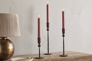 nkuku Mawindi Candle Holder | Candles Holders & Lanterns | Small | Rust