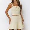 Kiona Tweed Bow Top Yellow
