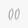 Lotus Petals Diamond Hoops - 2.00 CT