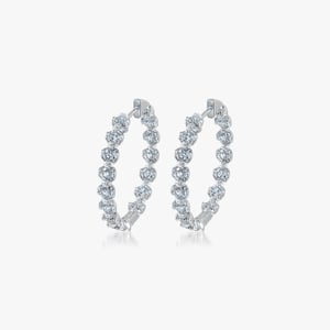 Lotus Petals Diamond Hoops - 2.00 CT