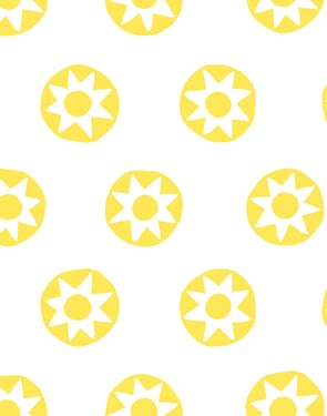 Sun Dial' Wallpaper by Tea Collection - Daffodil - Traditional / 27 in. x 27 ft.