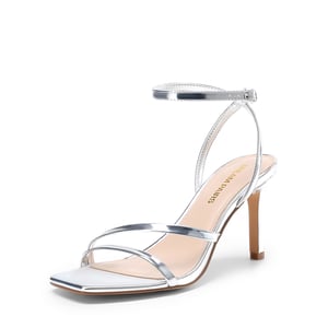 DREAM PAIRS Women   s Strappy Stiletto Heeled Sandals