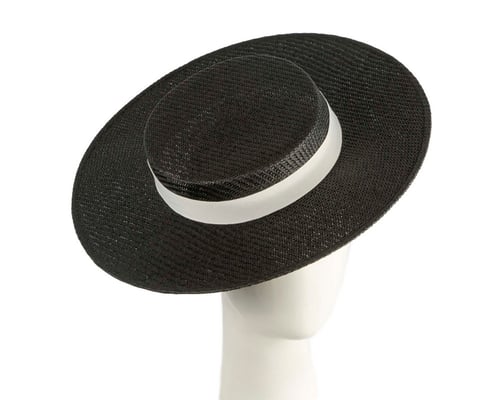 Black & white boater hat by Max Alexander