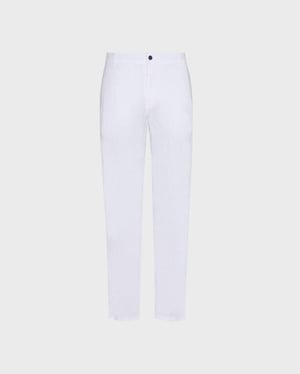 Vilebrequin - Men Straight Linen Pants Solid - Pant - Panache - White - Size XXXL