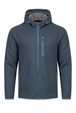 Weird Fish Lockie Full Zip Bonded Fleece Hoodie Blue Mirage Size XL