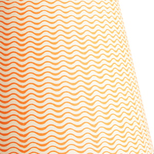 40cm straight empire shade in tangerine ripples hand painted card