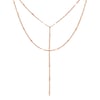 Y Layered Necklace Rose Gold