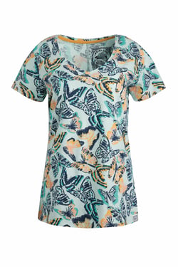 Weird Fish Merica Organic Cotton Printed Jersey T-Shirt Seafoam Size 8
