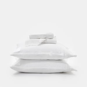 Signature Sheet Set Split King PROSSIONI® White Beach House Linen , Luxury Organic Bedding and Sheet Sets , PROSSIONI
