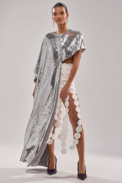 AKIRA Middle Name Is Drama High Low Blouse