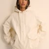 Cream Hooded Parka Jacket