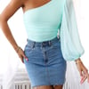 HELLO MOLLY Party It Up Bodysuit Mint