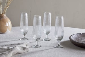 nkuku Otuba Champagne Flute Set Of 4 | Glassware | Clear