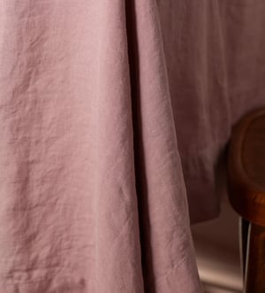 Vintage Rose 100% Linen Tablecloth