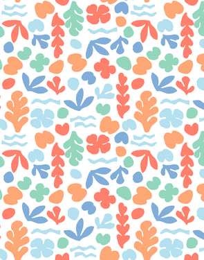 Small Sea Garden' Wallpaper by Tea Collection - Caribbean - Traditional / 27 in. x 27 ft.