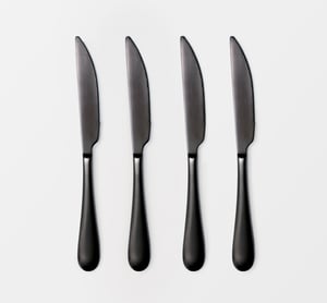 Steak Knives - Set of 4 - Black Satin